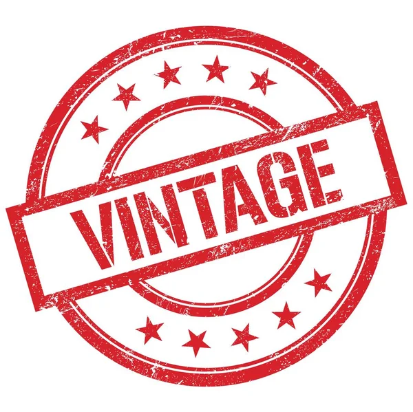 Vintage Tekst Geschreven Rode Ronde Vintage Rubberen Stempel — Stockfoto