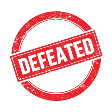 Mağlup edilmiş kırmızı grungy yuvarlak vintage pullu metin.