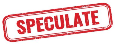 Kırmızı grungy dikdörtgen damgalı SPECULATE metin.