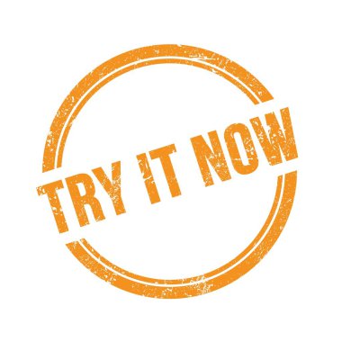 Dene şimdi turuncu grungy vintage pulla yazılmış metni.