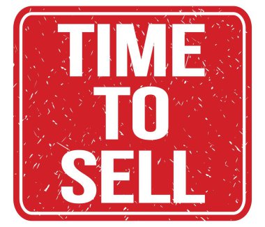 Satma zamanı, kırmızı vintage mühür işareti üzerine yazılmış metin