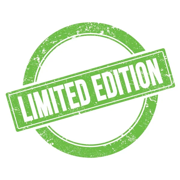 Yeşil, pasaklı, yuvarlak, eski pullar üzerine LIMITED EDITION metni.