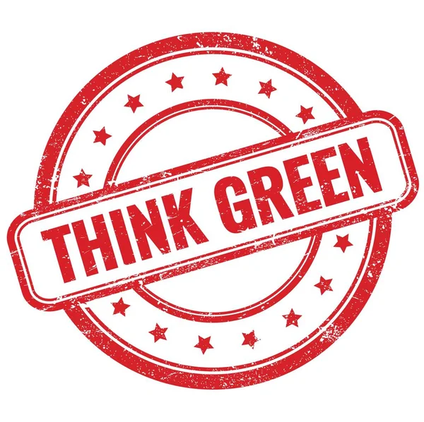 Kırmızı, eski, çirkin, yuvarlak, lastik damgalı yeşil metni düşün..