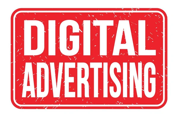 Digital Advertação Palavras Escritas Sinal Retângulo Carimbo Vermelho — Fotografia de Stock