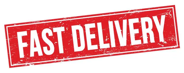 Fast Delivery Text Red Grungy Rectangle Stamp Sign — Stock Photo, Image