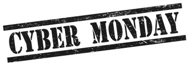 CYBER Pazartesi Metni Siyah kirli dikdörtgen vintage damga üzerine.