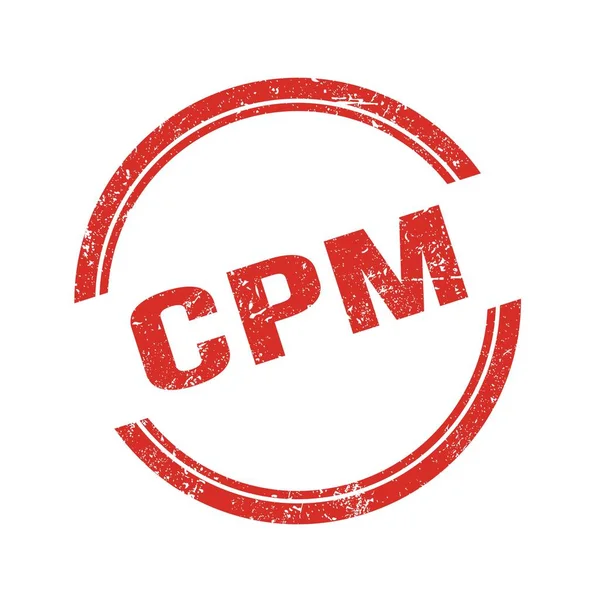 Cpm Tekst Geschreven Rode Grungy Vintage Ronde Stempel — Stockfoto