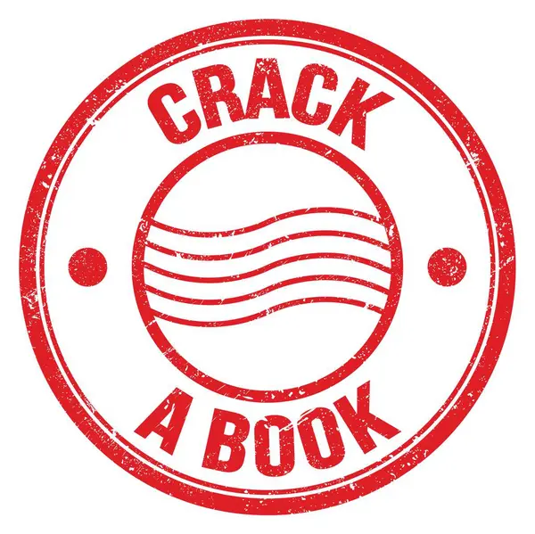 Crack 用红色圆形邮资标志书写的博克文 — 图库照片