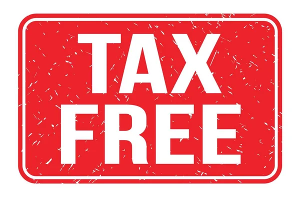 Tax Free Slova Napsaná Červeném Obdélníkovém Razítku — Stock fotografie