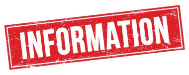 Kırmızı grungy dikdörtgen mühür işareti üzerine Bilgilendirme metni.