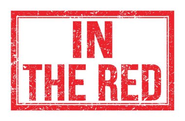 Kırmızıda, kırmızı dikdörtgen mühür işareti üzerine yazılmış kelimeler