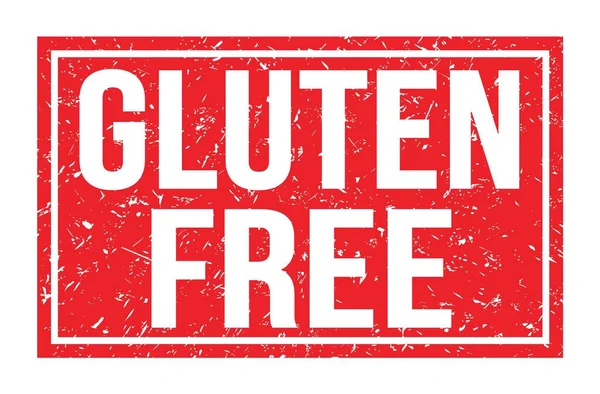 Gluten Free Words Written Red Rectangle Stamp Sign — Stock Photo, Image