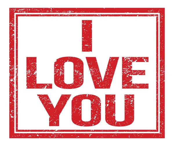 Love You 赤い切手のサイン — ストック写真