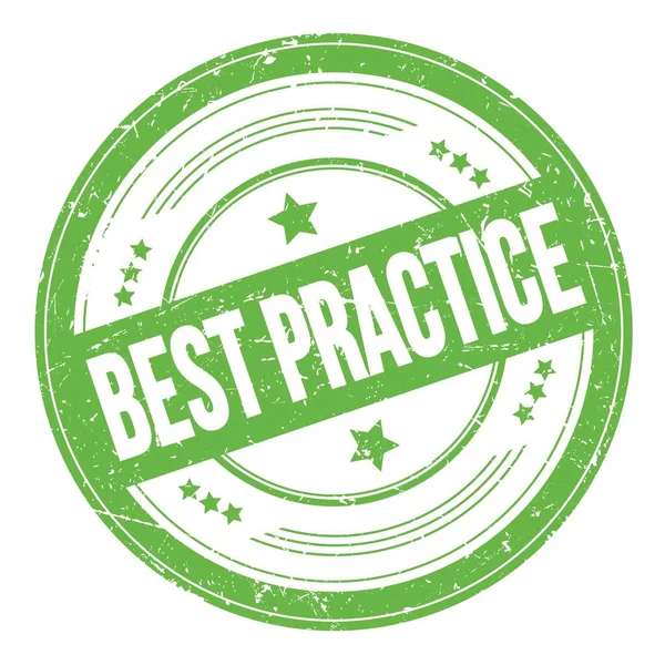 Best Practice Text Green Grungy Texture Stamp — Stock Photo, Image