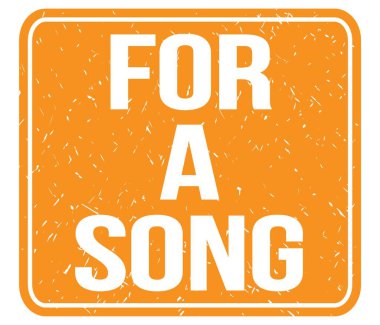 A Song için, turuncu vintage mühür işareti üzerine yazılmış metin