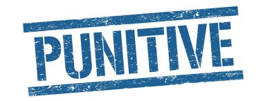 Mavi grungy satır işareti üzerinde PUNITIVE metin.