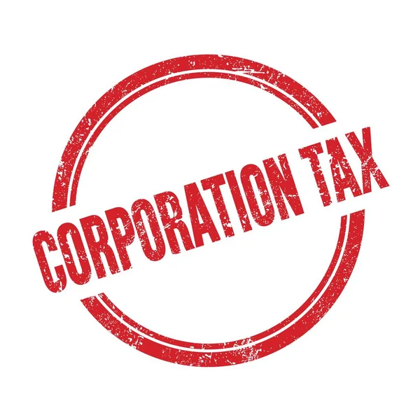 Corporatie Tax Tekst Geschreven Rode Grungy Vintage Ronde Stempel — Stockfoto