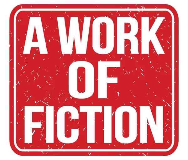 FICTION Eserleri, kırmızı vintage mühür işareti üzerine yazılmış metin