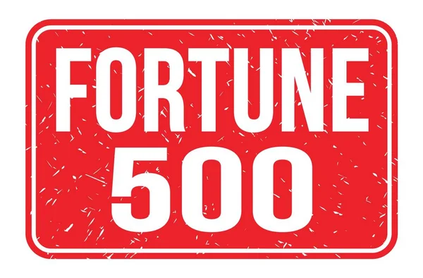 Fortune 500 Words Written Red Rectangle Stamp Sign — Stock Photo, Image