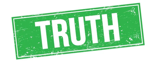 Truth Text Green Grungy Rectangle Stamp Sign — Stock Photo, Image