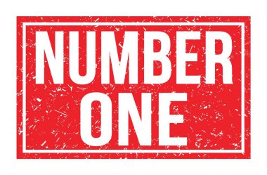 1 Numara, kırmızı dikdörtgen işareti üzerine yazılmış kelimeler.