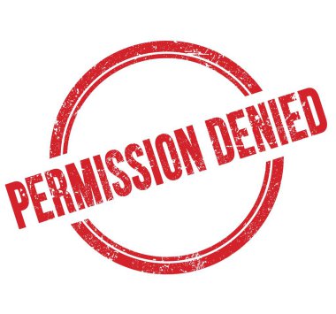 KÜZGÜRLÜK DENİED Kırmızı grungy vintage yuvarlak pul üzerine yazılmış metin.