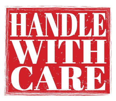 CARE İLE, kırmızı grungy işareti üzerine yazılmış