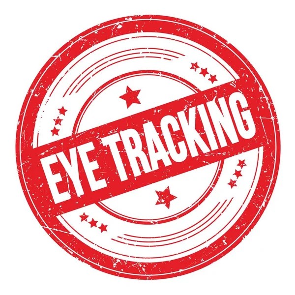 Eye Tracking Text Auf Rotem Runden Grungy Textur Stempel — Stockfoto