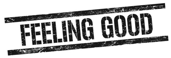 Feeling Good Text Black Grungy Rectangle Stamp Sign — Stock Photo, Image