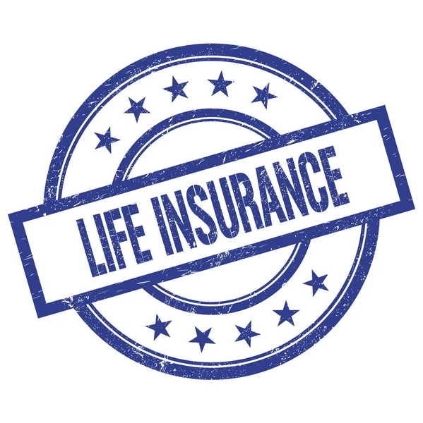 Life Insurance Tekst Napisany Niebieskim Okrągłym Stemplu Kauczukowym Vintage — Zdjęcie stockowe