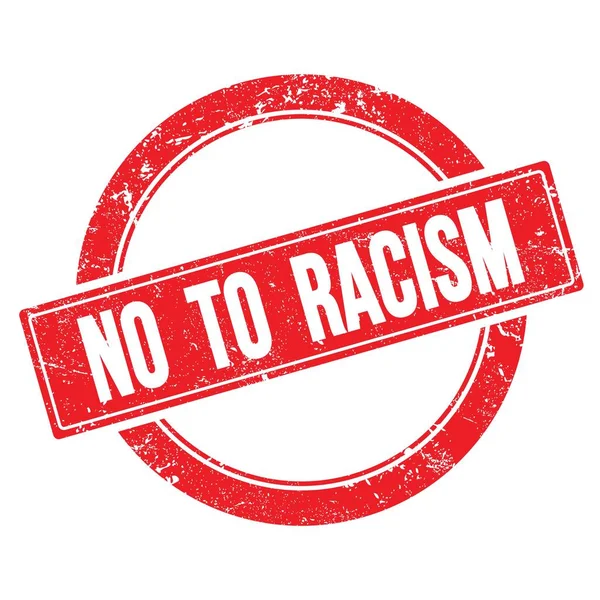 Nem Racism Szöveget Piros Piszkos Kerek Vintage Bélyegző — Stock Fotó