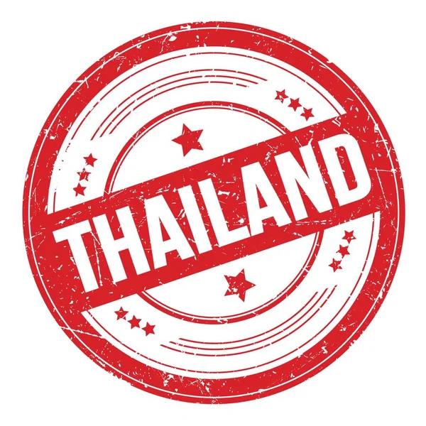 THAILAND kırmızı yuvarlak dokuma damgası üzerine metin.