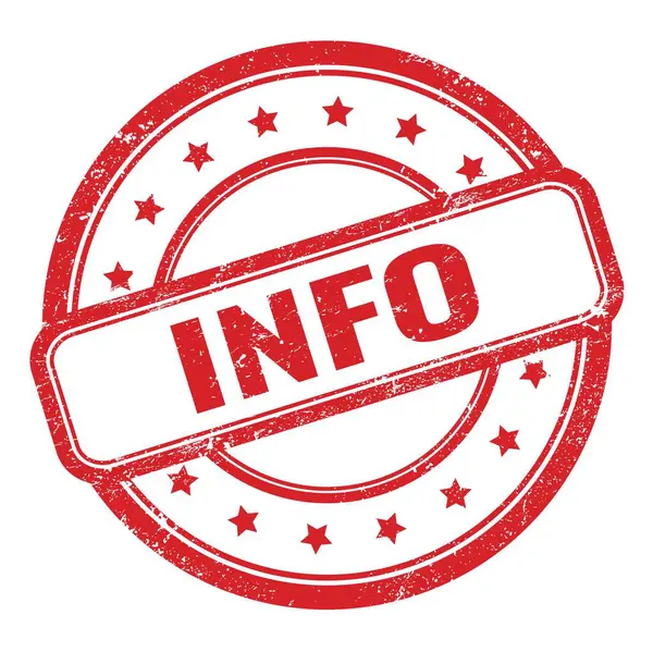 Kırmızı grungy vintage lastik mühür üzerine INFO metni.