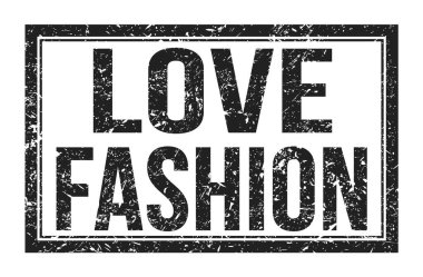 Bayılırım FASHION, Siyah dikdörtgen mühür işareti üzerine yazılmış kelimeler