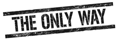 Siyah grungy dikdörtgen damga işareti üzerindeki tek yol metni.