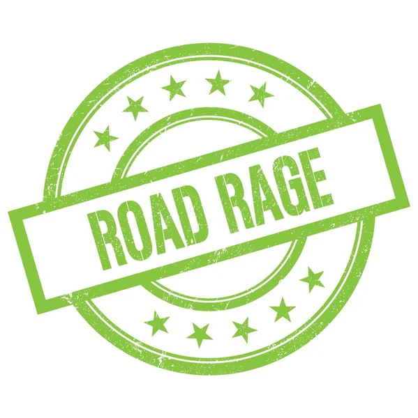 Road Rage Text Written Green Vintageラバースタンプ — ストック写真