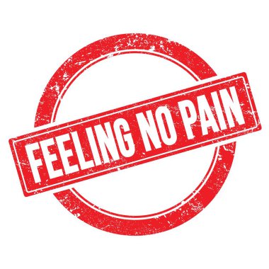 Kırmızı grungy yuvarlak vintage damga üzerinde Acısız metin.