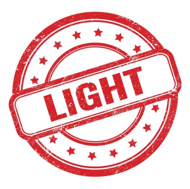 Işık, kırmızı yuvarlak damga işareti üzerine yazılmış kelime