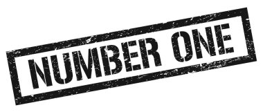 1 Numara: Siyah, kirli, dikdörtgen mühür işareti..