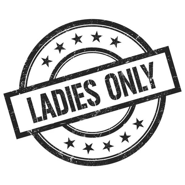 Ladies Only Text Written Black Vintage Rubber Stamp — 스톡 사진