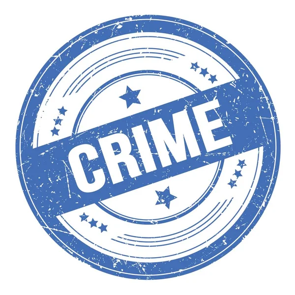 Crime Text Blue Grungy Texture Stamp — ストック写真