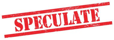 Kırmızı grungy dikdörtgen vintage damga üzerine SPECULATE metin.