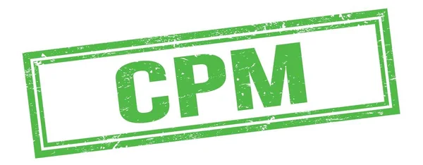 Cpm Text Auf Grünem Grungy Vintage Rechteckigen Stempel — Stockfoto