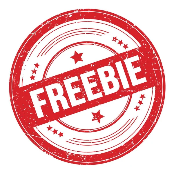 Freebie Teksti Punainen Pyöreä Grungy Rakenne Leima — kuvapankkivalokuva