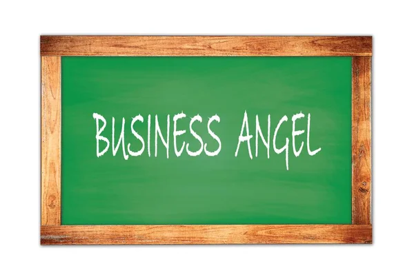 Business Angel Text Napsaný Zeleném Dřevěném Rámu Školní Tabule — Stock fotografie