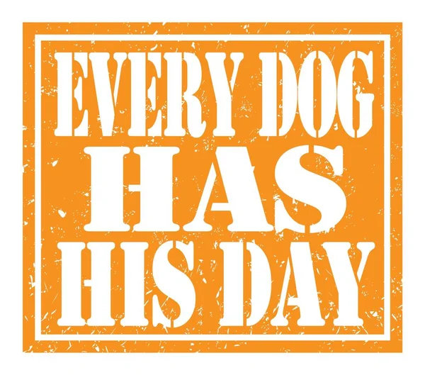 Every Dog Has His Day Words Written Orange Stamp Sign — Photo