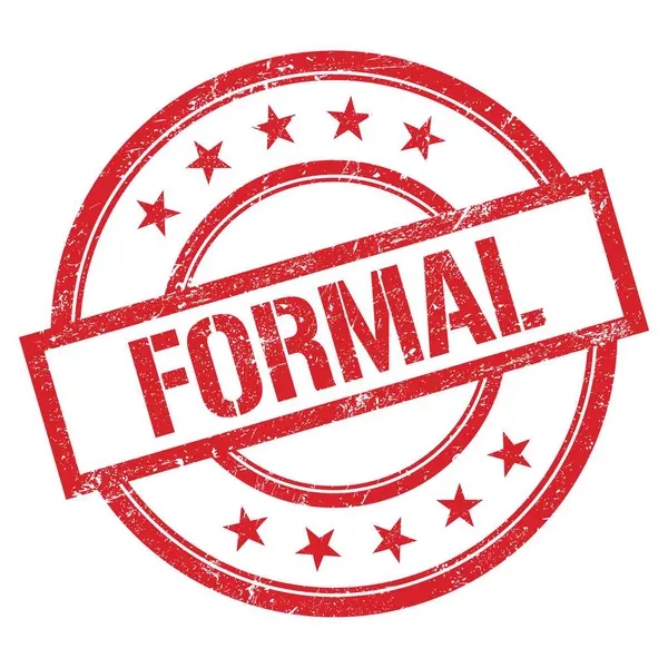 Kırmızı yuvarlak vintage kauçuk damga üzerine yazılmış formaL metin.