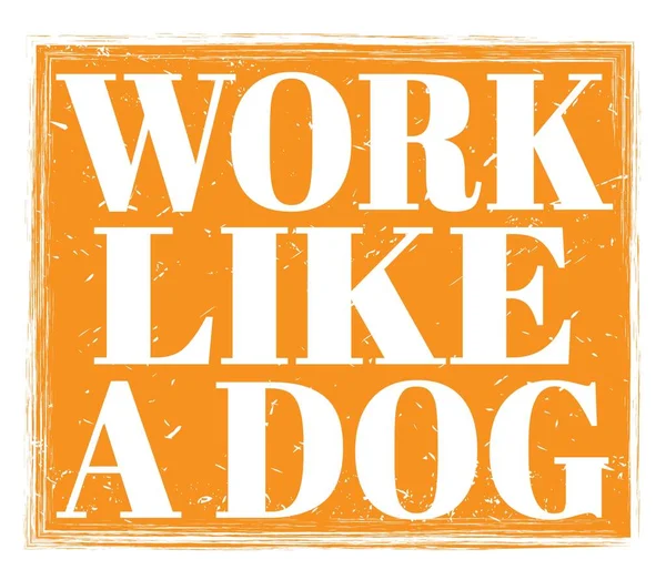 Work Dog Написаний Помаранчевій Гранжевій Марці — стокове фото