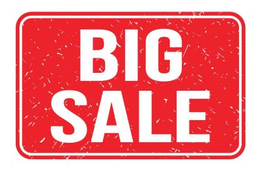 BIG Satış, kırmızı dikdörtgen mühür işareti üzerine yazılmış kelimeler