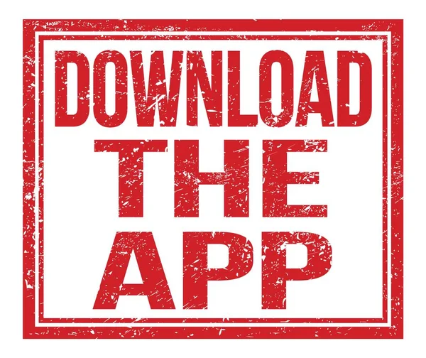 Download App Geschrieben Auf Rotem Grungy Stempelschild — Stockfoto